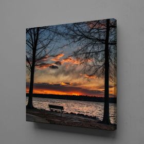 Technopa Gün Batımı Manzarası 50x50 cm Kanvas Tablo