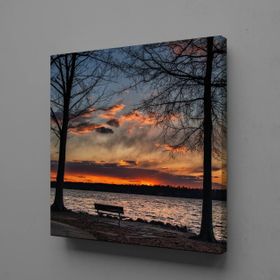 Technopa Gün Batımı Manzarası 70x70 cm Kanvas Tablo