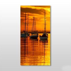 Technopa Gün Batımı Sandal 110x165 cm Kanvas Tablo