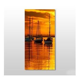 Technopa Gün Batımı Sandal 20x30 cm Kanvas Tablo
