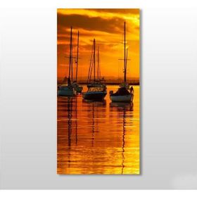 Technopa Gün Batımı Sandal 50x75 cm Kanvas Tablo