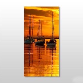 Technopa Gün Batımı Sandal 80x120 cm Kanvas Tablo