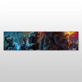 Technopa Hayvanlar 150x50 cm Kanvas Tablo