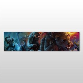 Technopa Hayvanlar 180x60 cm Kanvas Tablo