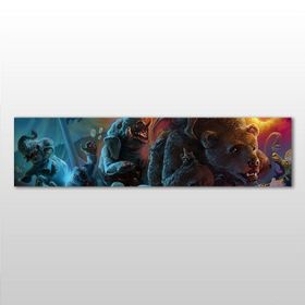 Technopa Hayvanlar 60x20 cm Kanvas Tablo