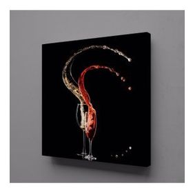 Technopa İçkilerin Sıçramaları 30x30 cm Kanvas Tablo