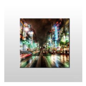 Technopa Işık Hızı Metropol 130x130 cm Kanvas Tablo