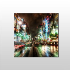 Technopa Işık Hızı Metropol 140x140 cm Kanvas Tablo