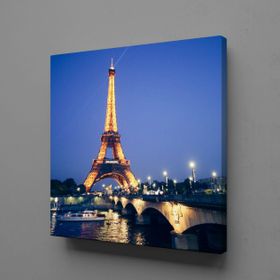 Technopa Işıklı Eyfel Kulesi 50x50 cm Kanvas Tablo