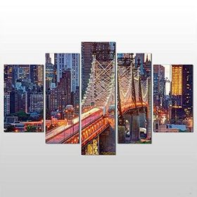Technopa Işıklı Köprü 155x90 cm Kanvas Tablo