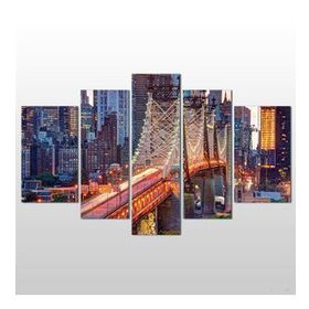 Technopa Işıklı Köprü 208x120 cm Kanvas Tablo