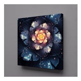 Technopa Işıltılı Çiçek 100x100 cm Kanvas Tablo