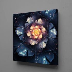 Technopa Işıltılı Çiçek 80x80 cm Kanvas Tablo