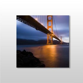 Technopa Istanbul Köprü Gece 25x25 cm Kanvas Tablo
