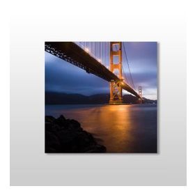 Technopa Istanbul Köprü Gece 30x30 cm Kanvas Tablo
