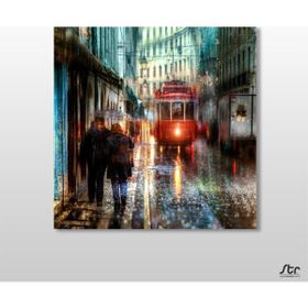 Technopa Istanbul Ortanyal 110x110 cm Kanvas Tablo