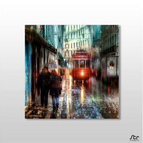 Technopa Istanbul Ortanyal 150x150 cm Kanvas Tablo