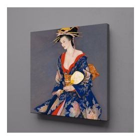 Technopa Japon Kadın Temalı 110x110 cm Kanvas Tablo