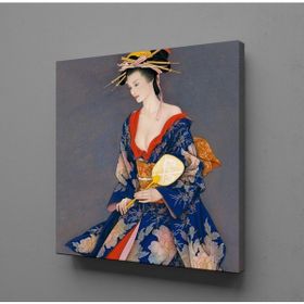 Technopa Japon Kadın Temalı 120x120 cm Kanvas Tablo