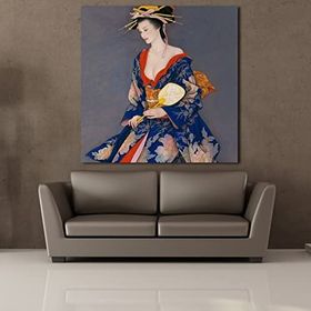Technopa Japon Kadın Temalı 25x25 cm Kanvas Tablo