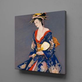 Technopa Japon Kadın Temalı 30x30 cm Kanvas Tablo