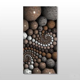 Technopa Kahverengi Gri Taşlar 30x50 cm Kanvas Tablo