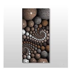 Technopa Kahverengi Gri Taşlar 70x105 cm Kanvas Tablo