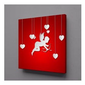 Technopa Kalpli Beyaz Melek 100x100 cm Kanvas Tablo