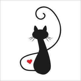 Technopa Kalpli Kedi 40 cm Folyo Duvar Stickerı
