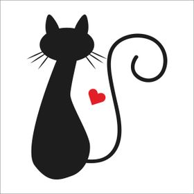 Technopa Kalpli Kedi 60 cm Folyo Duvar Stickerı