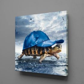 Technopa Kaplumbağa 25x25 cm Kanvas Tablo