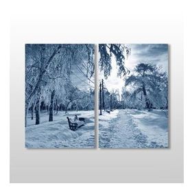 Technopa Kar Manzarası 70x60 cm Kanvas Tablo