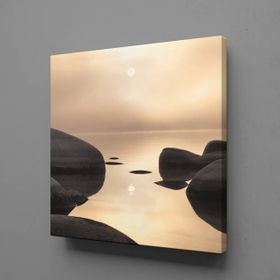 Technopa Kayalar ve Deniz 40x40 cm Kanvas Tablo