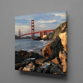 Technopa Kayalıklar Arasında Köprü 60x60 cm Kanvas Tablo