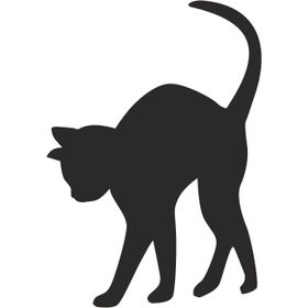 Technopa Kedi 100 cm Folyo Duvar Stickerı