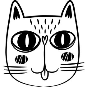 Technopa Kedi 200 cm Folyo Duvar Stickerı