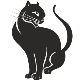 Technopa Kedi 50 cm Folyo Duvar Stickerı
