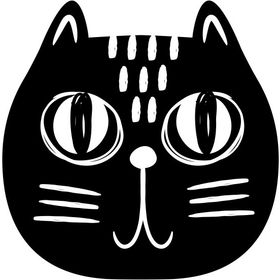 Technopa Kedi 70 cm Folyo Duvar Stickerı