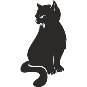 Technopa Kedi 80 cm Folyo Duvar Stickerı