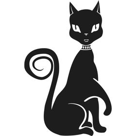 Technopa Kedi 80 cm Folyo Duvar Stickerı