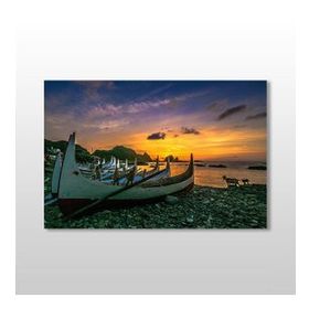 Technopa Kıyı Sandal 45x30 cm Kanvas Tablo