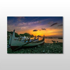 Technopa Kıyı Sandal 90x60 cm Kanvas Tablo