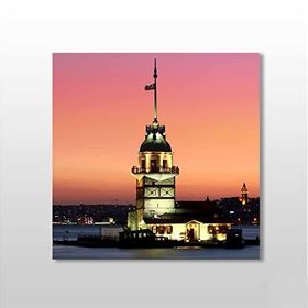 Technopa Kız Kulesi Istanbul 80x80 cm Kanvas Tablo