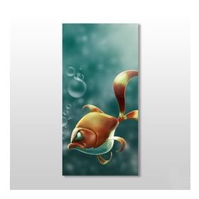 Technopa Kızgın Balık 30x50 cm Kanvas Tablo