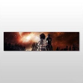 Technopa Kızıl Gökyüzü 120x40 cm Kanvas Tablo