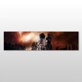 Technopa Kızıl Gökyüzü 270x90 cm Kanvas Tablo