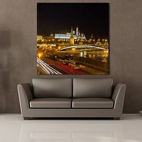 Technopa Köprü 130x130 cm Kanvas Tablo