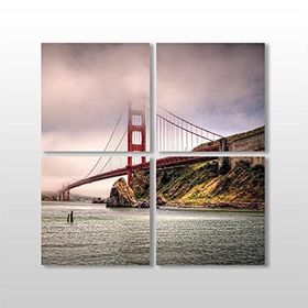 Technopa Köprü Manzara 120x120 cm Kanvas Tablo