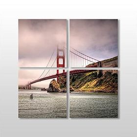 Technopa Köprü Manzara 200x200 cm Kanvas Tablo
