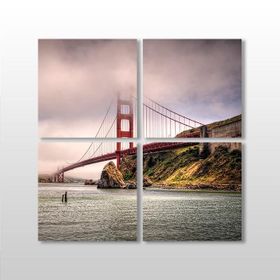 Technopa Köprü Manzara 70x70 cm Kanvas Tablo